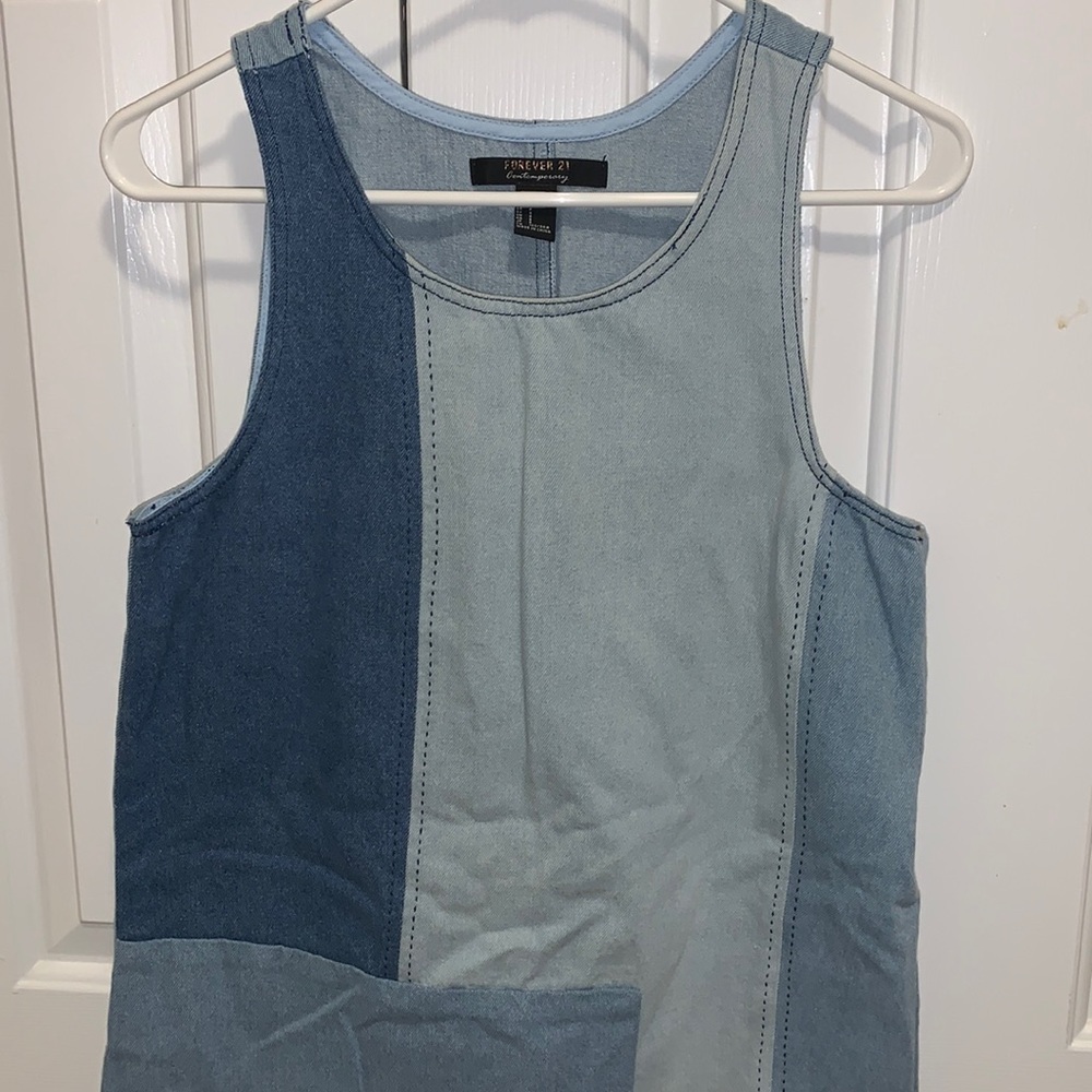 Forever 21 patchwork denim dress